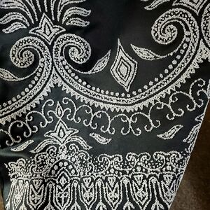 Black and White Paisley Patterned Fabric